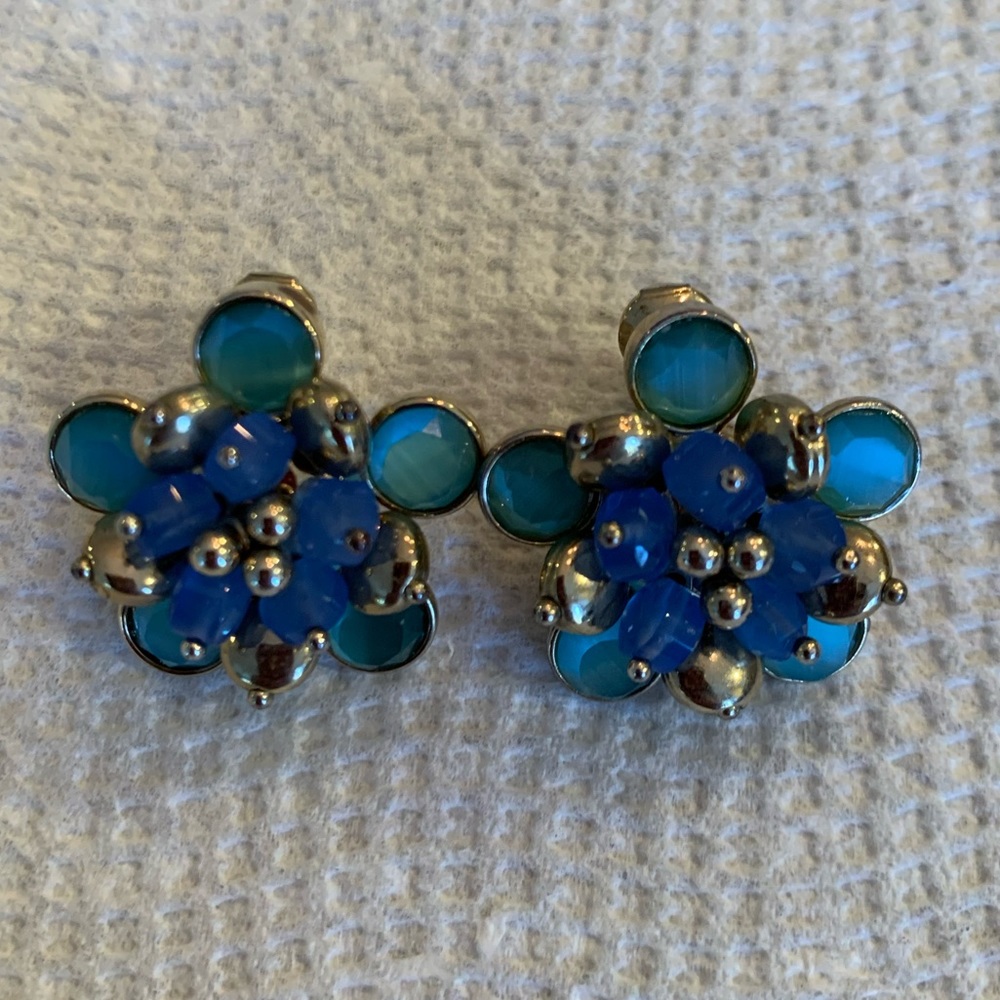 Glass clip-on earrings